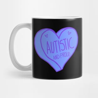 Autistic and Proud Purple Autism Heart Mug